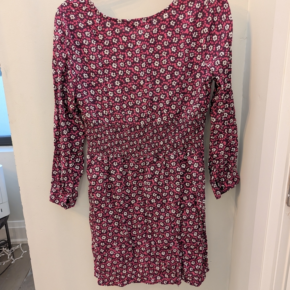 Glam & Fame — Purple Long Sleeve Floral Dress, Size M/L - Picture 5 of 7